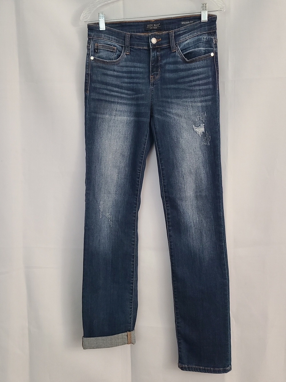 Judy Blue Sz 7/28 Blue Denim Straight Fit Casual Medium Wash Jeans